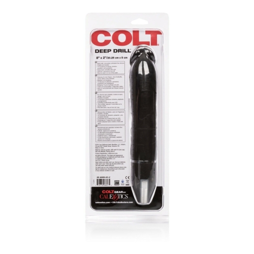 Вібратор Пульсатор реалістичний чорного кольору California exotic novelties Colt Deep Drill - 4