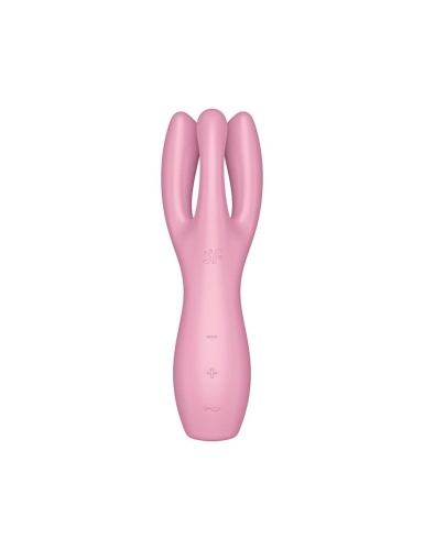 Вибратор для стимуляции клитора силиконовый розовый Satisfyer Threesome 3 - 2