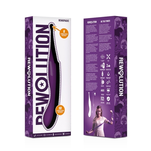 Кліторальний стимулятор фіолетового кольору Rewolution Rewomagic - 2