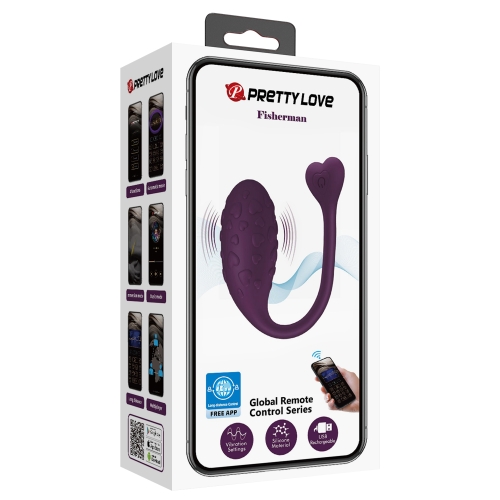 Смарт виброяйцо фиолетовое Lybaile Pretty Love Fisherman Mobile APP - 10