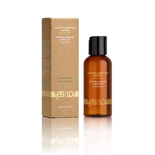 Натуральна масажна олія-лубрикант з ароматом квітів апельсину YESforLOV NATURAL MASSAGE LUBRICANT Orange blossom 100 мл - 1