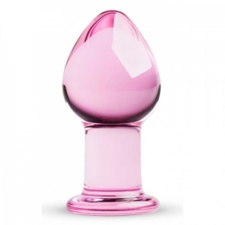 Анальная пробка стеклянная розовая EasyToys Gildo Buttplug No 26