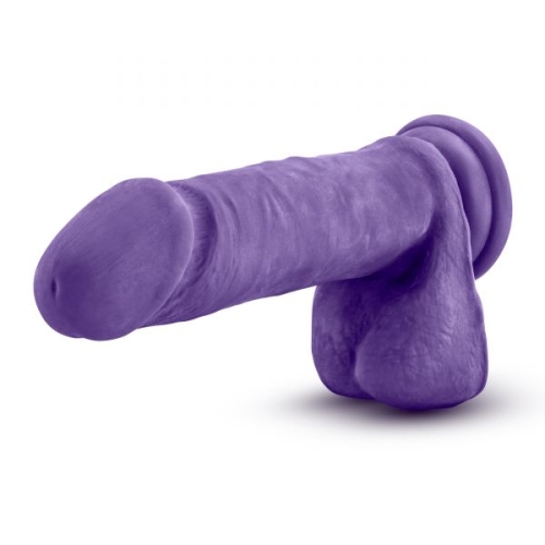 Фалоімітатор на присоску реалістик кібершкіра фіолетовий AU NATUREL bold HERO 8INCH DILDO - 4