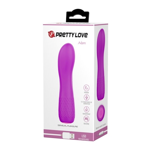 Мини вибратор фиолетовый вагинальный Pretty Love Adam - 9