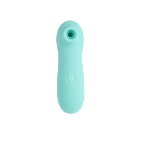 Вакуумный посасывающий клиторальный стимулятор голубого цвета Chisa Irresistible Touch - 2