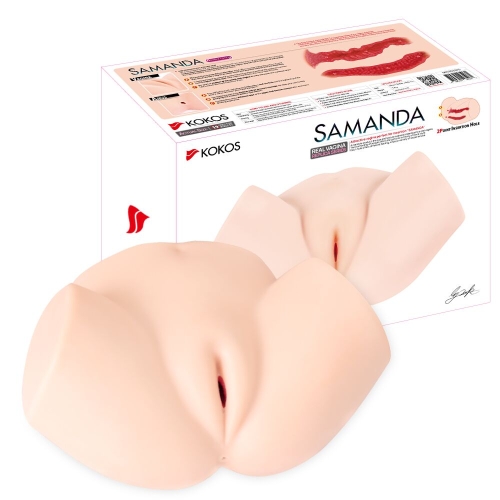 Мастурбатор полуторс Анус и Вагина телесного цвета Kokos Samanda - 6