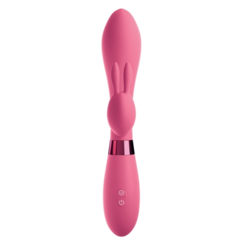 Вибратор с отростком для клитора розового цвета Pipedream OMG Selfie Silicone Vibrator - 4
