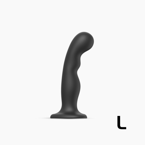 Насадка для страпона силиконовая черная Strap-On-Me Dildo размер L - 1