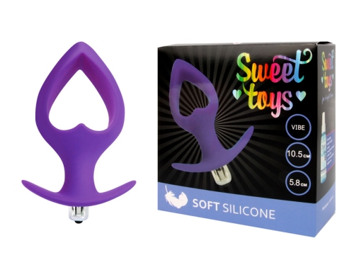 Втулка анальна з вібрацією Sweet Toys L 105 мм d 58 мм, Колір Фіолетовий - 2