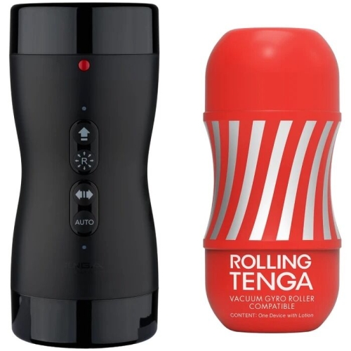 Мастурбатор в футляре с ротацией белого цвета Tenga Vacuum gyro roller - 2