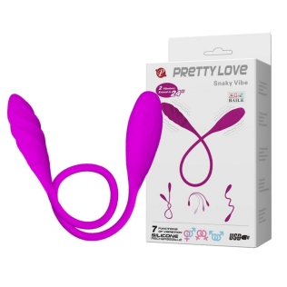 Двосторонній вібратор універсальний рожевий PRETTY LOVE Snaky Vibe