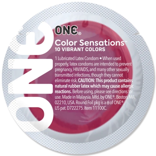 Презерватив із натурального латексу червоного кольору ONE Color Sensations likes it hot 1 штука - 2