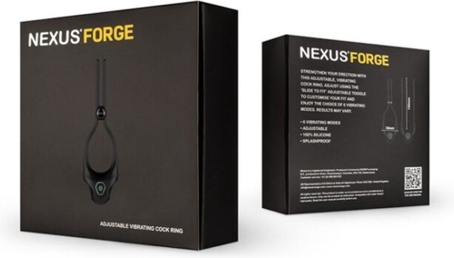 Эрекционное лассо с вибрацией Nexus FORGE черное - 10