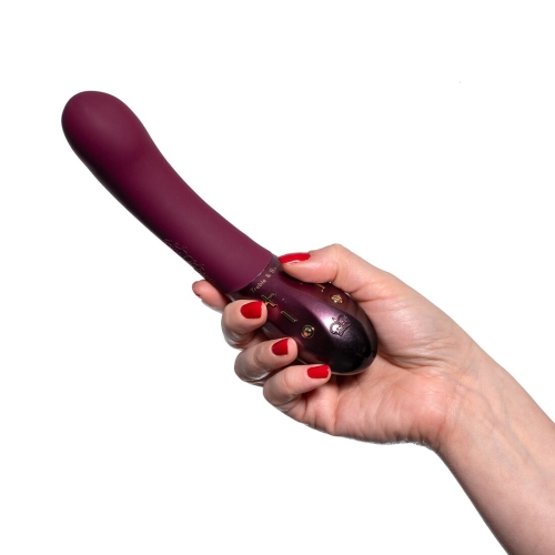Вибратор для точки G бордовый Hot Octopuss KURVE 2 мотора мягкий кончик - 4