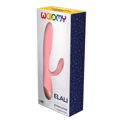 Вібратор із відростком для клітора рожевого кольору Wooomy Elali Pink Rabbit Vibrator - 5