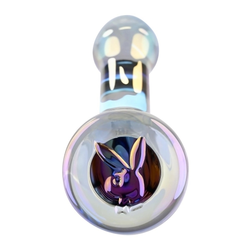 Фалоімітатор скляний для точки G або P блакитного кольору Dream Toys Playboy - 6