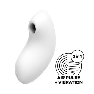 Вакуумный клиторальный стимулятор белого цвета Satisfyer Vulva Lover 2