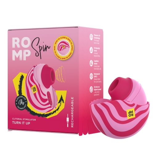 Вакуумний стимулятор клітора в тревел-форматі рожевий ROMP Spin - 2