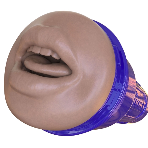 Мастурбатор в колбе ротик телесного цвета Fleshlight Boost Blow - 2