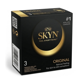 Презервативы гладкие полиизопреновые с силиконовой смазкой SKYN Original 3 штуки