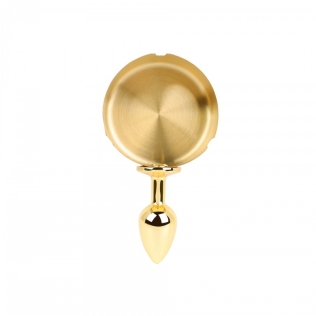 Анальная пробка c пепельницей золотистая Bdsm4u Ashtray Anal Plug Gold