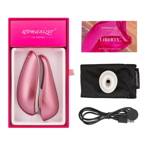 Вакуумний кліторальний стимулятор рожевий Womanizer Liberty - 6