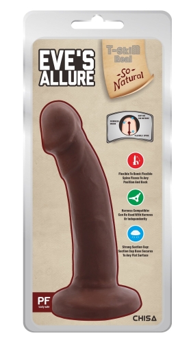 Фалос на присоску реалістичний бежевий CHISA Eves Allure Brown - 5