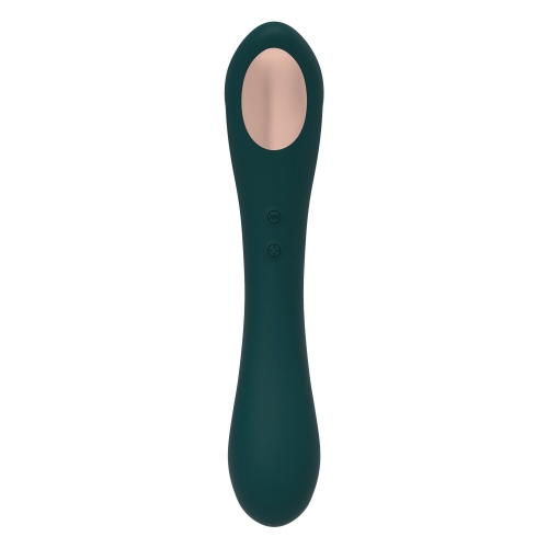 Вакуумный клиторальный стимулятор и вибратор 2 в 1черный Alive New Midnight Quiver Teal - 3