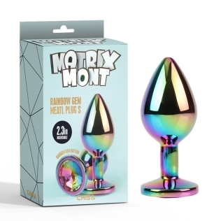 Анальная пробка из металла хамелеон Rainbow Gem Metal Plug Small