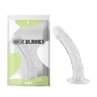 Фаллоимитатор реалистичный на присоске прозрачного цвета Cnt Transparent Realistic Dildo