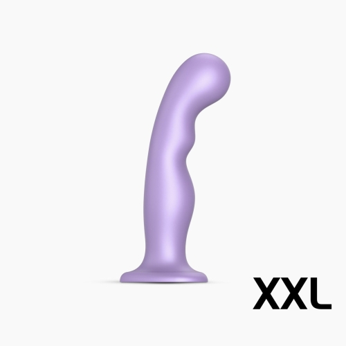 Насадка для страпону силіконова бузкового кольору Strap On Me Dildo розмір XXL - 1