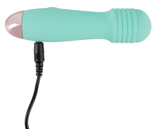 Вибростимулятор с необычной структурой салатового цвета Soft Silicone Cuties Mini Vibrator - 5
