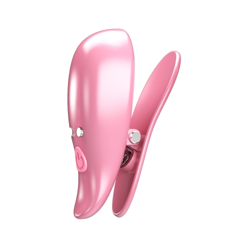 Вибраторы-зажимы для сосков розовые Lybaile Pretty Love Leaf - 5