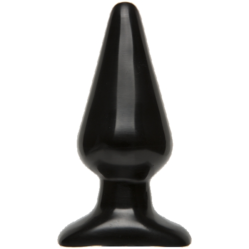 Анальна пробка вінілова з гнучкою ніжкою Doc Johnson Smooth Classic Large-Black L 12,7 см d 5,7 см - 1