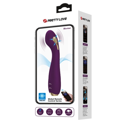 Смарт вибратор для точки G с электростимуляцией фиолетовый Lybaile Pretty Love HECTOR G-SPOT VIBRATOR - 9