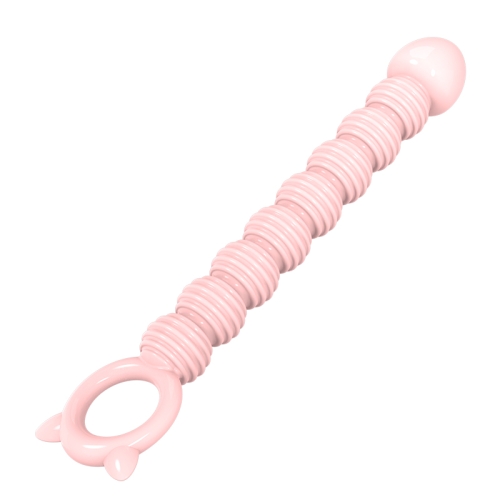 Анальні намисто ребристої кулястої форми тілесні Meleon Explore Anal Beads - 6