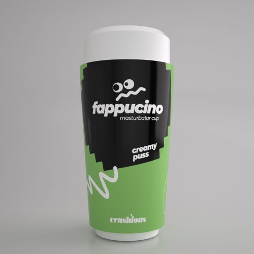 Мастурбатор вагіна у вигляді склянки кави з кришкою тілесний CRUSHIOUS FAPPUCINO - 2
