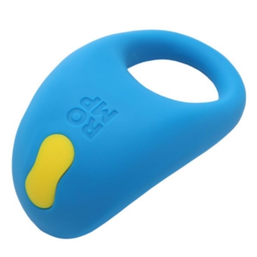 Ерекційне віброкільце на член силіконове синє Romp Juke Silicone Penis Ring Clitoral Stimulation Vibrator - 3