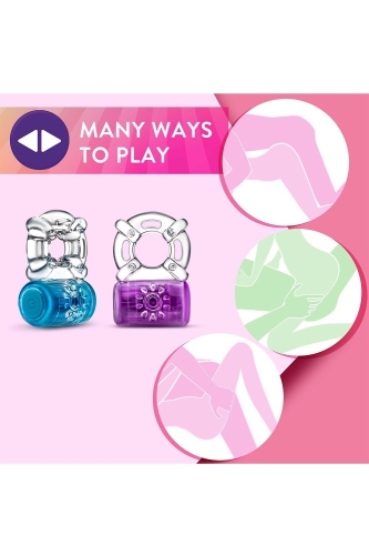 Ерекційне віброкільце синього кольору Blush PLAY WITH ME ONE NIGHT STAND - 3