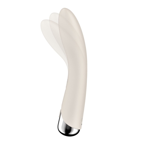 Вибратор вагинальный и для точки G с ротацией бежевого цвета Satisfyer Spinning Vibe 1 - 2