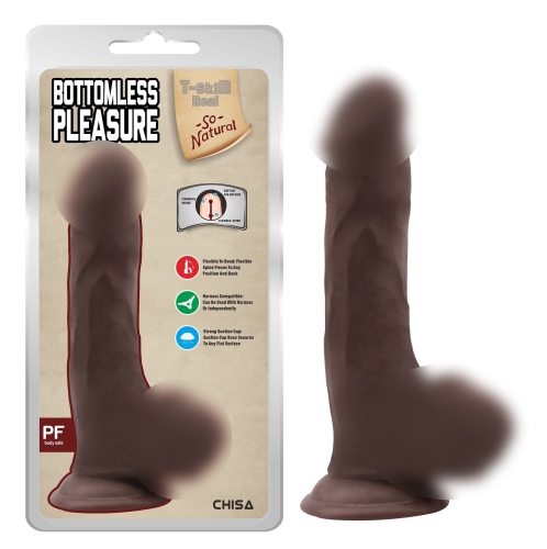 Фаллоимитатор реалистичный на присоске коричневый CHISA Bottomless Pleasure - 1