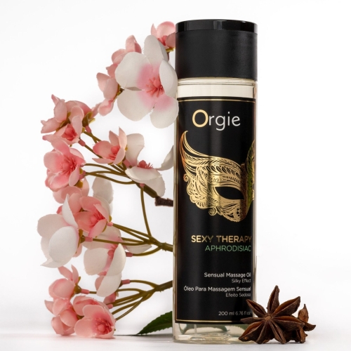 Массажное масло с ароматом сладкого миндаля и виноградных косточек Orgie Sexy Therapy Aphrodisiac 200 мл - 4
