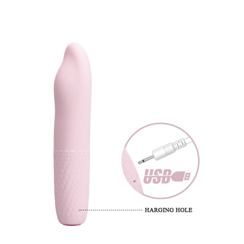 Вибратор для точки G с ротацией силиконовый розового цвета Lybaile Pretty Love Burke - 5
