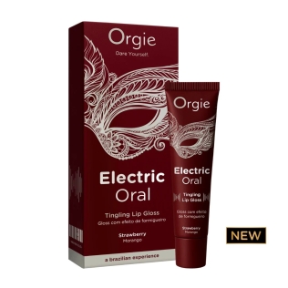 Віброблиск для губ з ефектом поколювання та смаком полуниці Orgie Electric Oral Lips Gloss Strawberry 10 мл