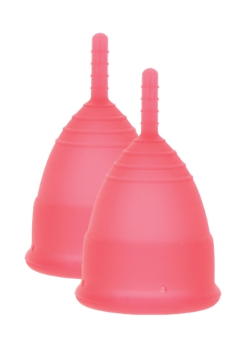 Менструальні чаші червоного кольору Mae B Intimate Health Menstrual Cups 2 штуки - 1