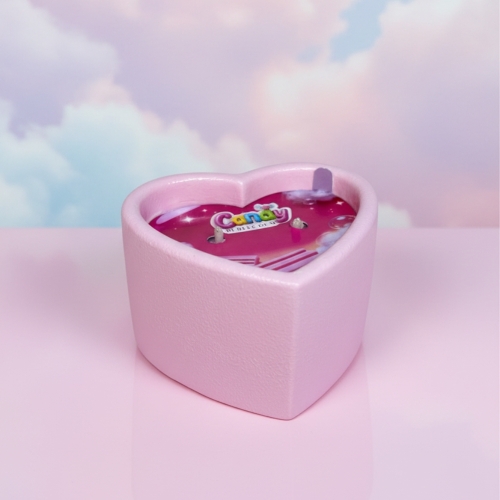 Масажна свічка у формі серця з ароматом жуйки Candy Bubble Gum 70 мл - 10