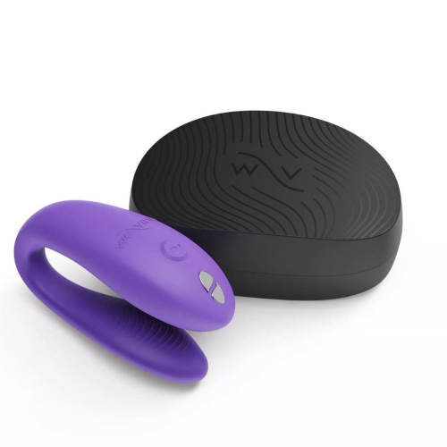 Смарт вибратор для пар силиконовый фиолетового цвета We Vibe Sync Go Light - 3