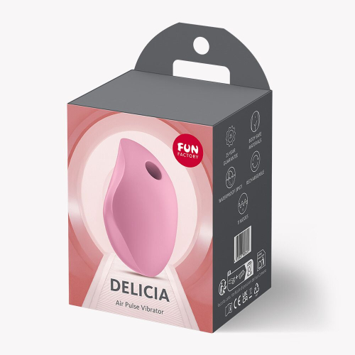 Вакуумний стимулятор для клітора рожевого кольору Fun Factory Delicia 11 режимів роботи - 6