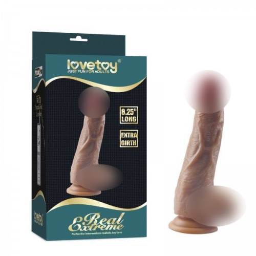 Фаллоимитатор реалистичный с яичками на присоске Lovetoy - 1