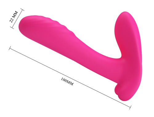 Вібратор вагінальний з стимулятором клітора на пульті ДУ рожевий Pretty Love Remote Control Massager - 7